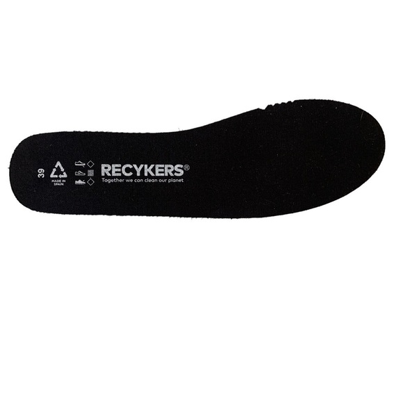 Recykers Camden Black Vegan Sneakers Recycled Sustainable Women's Size 39 US 7 - Picture 11 of 11